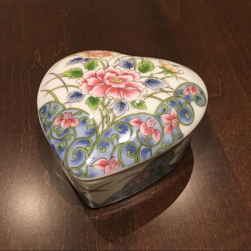 Vintage Heart Shape Ceramic Trinket Made in Japan
